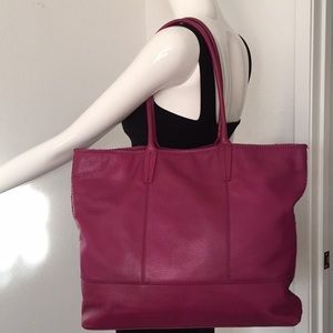 Halogen large leather tote